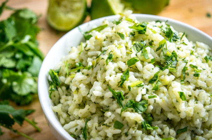 By keeping just a few ingredients on hand you'll always have the option of whipping up this light, effervescent Lime Cilantro Rice. Works well in burrito bowls but also tastes great on its own! mexicanplease.com