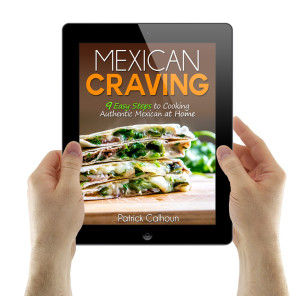 mexican craving cover with ipad being held