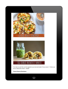 mexican craving screenshot with breakfast dishes