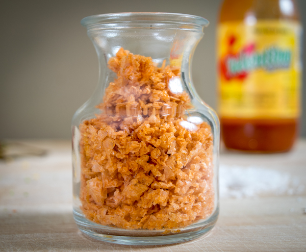 valentina flavored salt in glass jar