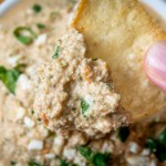 pumpkinseed dip photo with chip dipping