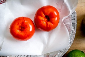 tomatoes roasting pumpkinseed dip