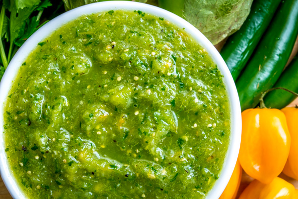 Habanero peppers create volcanic heat in this lively green Fire Salsa. It's the perfect reply when someone asks "Got anything hotter?" mexicanplease.com