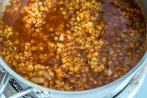 mexican lentil soup done cooking