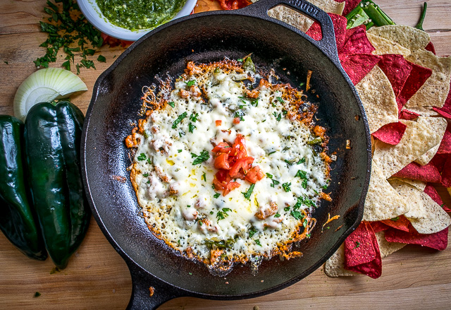 Cheesy dip anyone? Roasted poblano peppers give this Single Serving version of Queso Fundido a rich, delicious flavor: the ultimate comfort food! mexicanplease.com