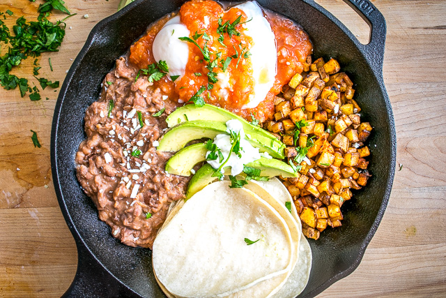 ‘come and get it’ huevos rancheros skillet