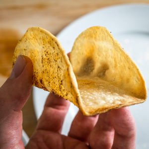 Homemade Baked Taco Shells mexicanplease.com