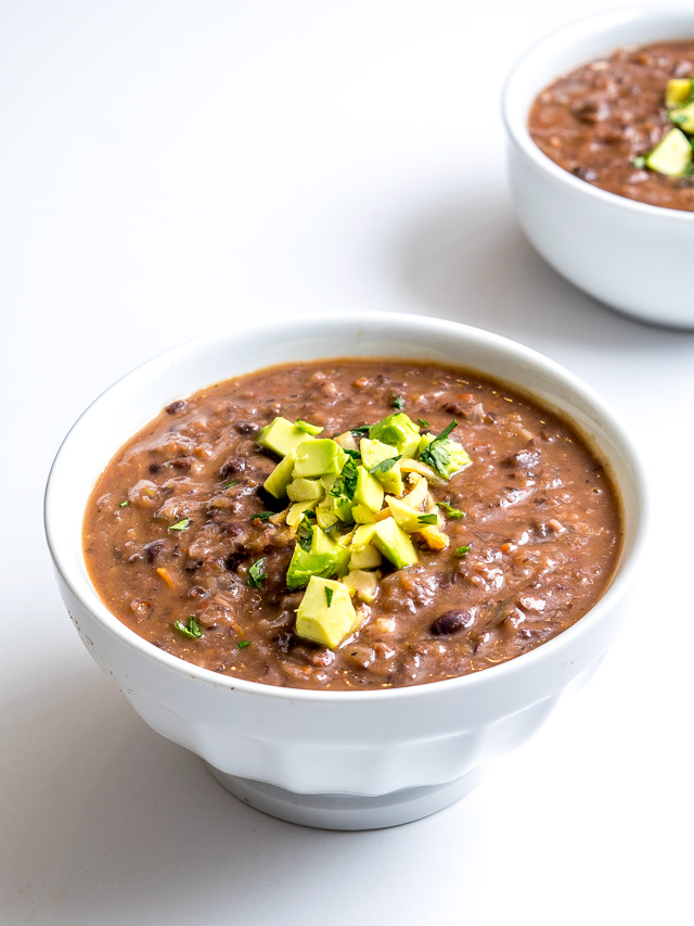 This Mexican Black Bean Soup has incredible flavor despite letting the beans do most of the work. So good! mexicanplease.com