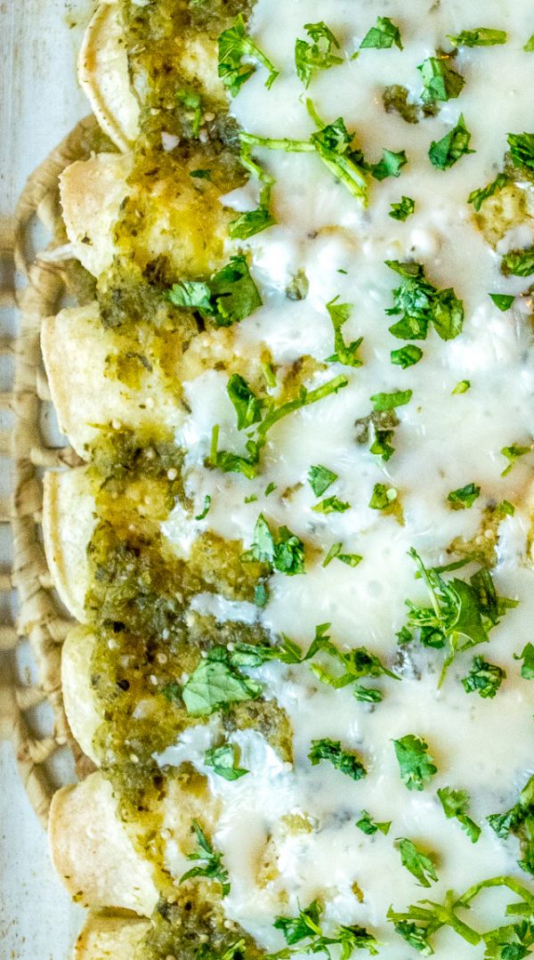 Enchiladas Suizas Chicken Enchiladas with Creamy Green Sauce Mexican Please