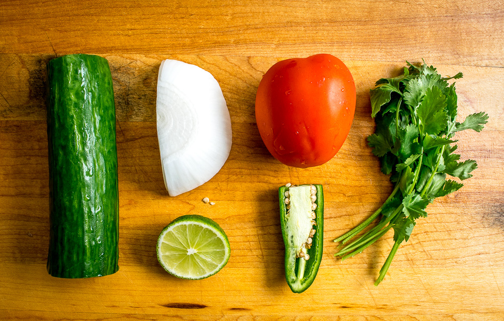 Cucumber Pico de Gallo ingredients