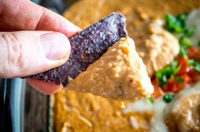 Serve up this Chipotle and Cheese Bean Dip straight from the oven and you'll make some friends for life! Don't forget to add some salsa or roasted tomatoes, it makes a huge difference. So good! mexicanplease.com