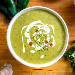 The key to this Roasted Poblano Soup is getting creative with the garnish. Crema, cilantro stems, and a dash of acidity will turn it into something otherworldly. So good! mexicanplease.com