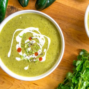 The key to this Roasted Poblano Soup is getting creative with the garnish. Crema, cilantro stems, and a dash of acidity will turn it into something otherworldly. So good! mexicanplease.com