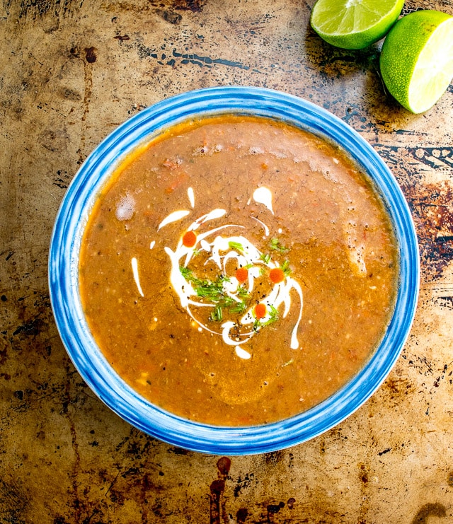 pinto bean soup — sopa tarasca