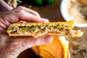 A delicious update on the classic Cuban Sandwich. We are using pickled jalapenos and chipotle mayo in place of the pickles and mustard. Works great with leftover carnitas! mexicanplease.com