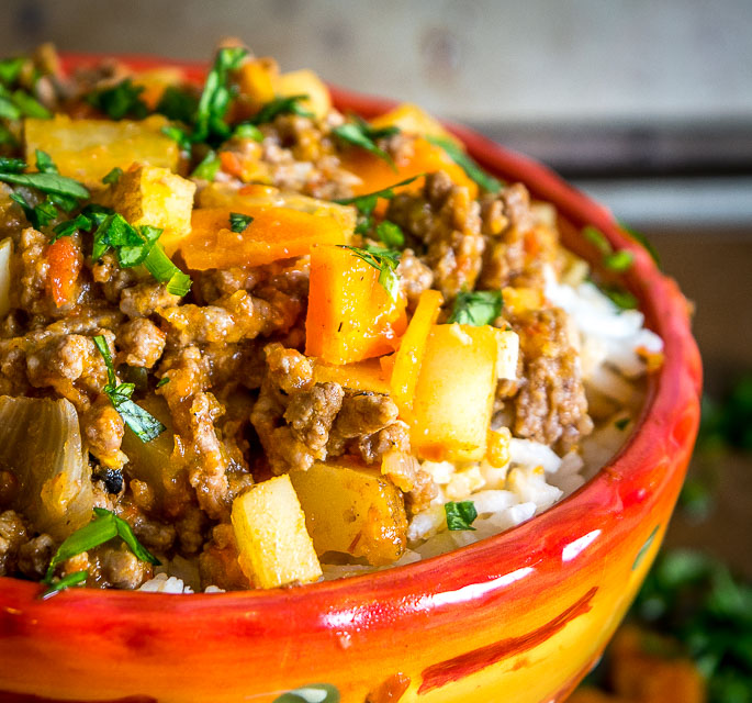 This easy to make Mexican Picadillo is a classic meat and potatoes dish bursting with flavor and spice. It can be eaten straight out of the pan but it also works good in tacos, burritos, and empanadas. So good! mexicanplease.com