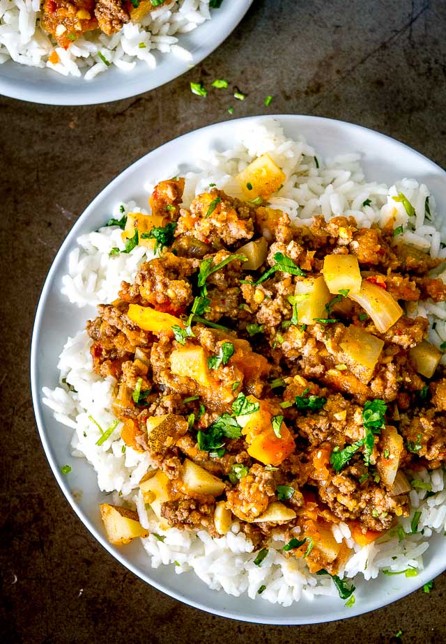 This easy to make Mexican Picadillo is a classic meat and potatoes dish bursting with flavor and spice. It can be eaten straight out of the pan but it also works good in tacos, burritos, and empanadas. So good! mexicanplease.com