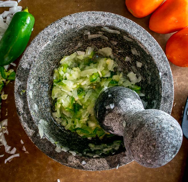 You might be surprised the first time you try salsa made in a molcajete. Crushing the veggies releases additional oils and creates an explosion of flavor that traditional salsas don't have. So good! mexicanplease.com