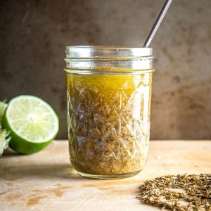 This is a super easy salad dressing to make at home. You'll definitely get an upgrade if you toast the cumin seeds first. We also added some jalapeno for a whisper of heat. So good! mexicanplease.com