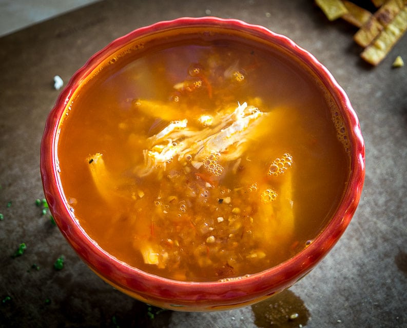 Here's an authentic Chicken Tortilla Soup recipe that relies on just a few key ingredients to create some real flavor! Includes directions for frying up a quick batch of tortilla strips. mexicanplease.com