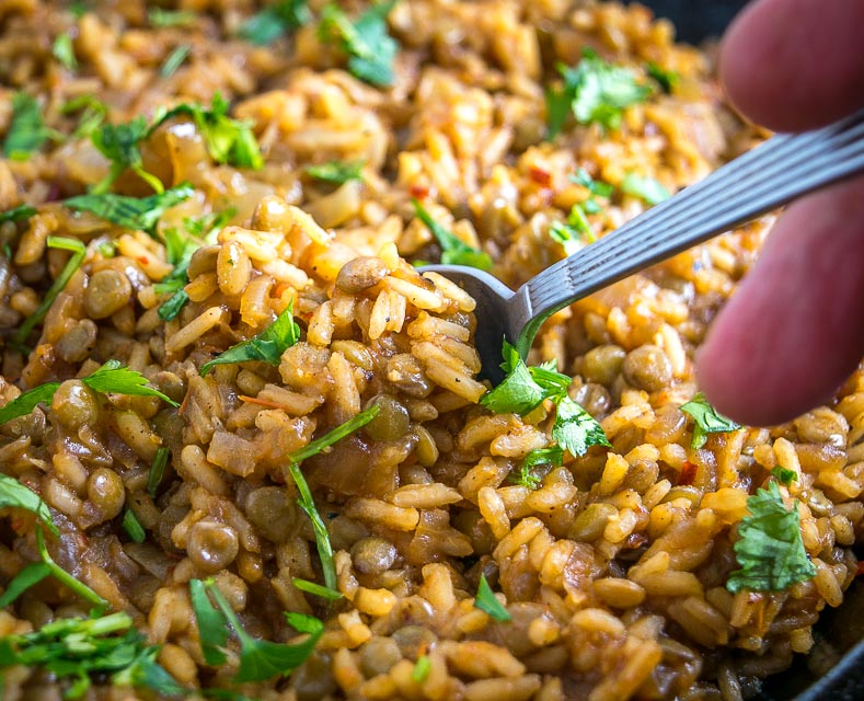 Here's an easy way to make a delicious Lentils and Rice dish. You can go easy on the chipotle if you want a milder version. We used some homemade veggie stock and it was delish! mexicanplease.com