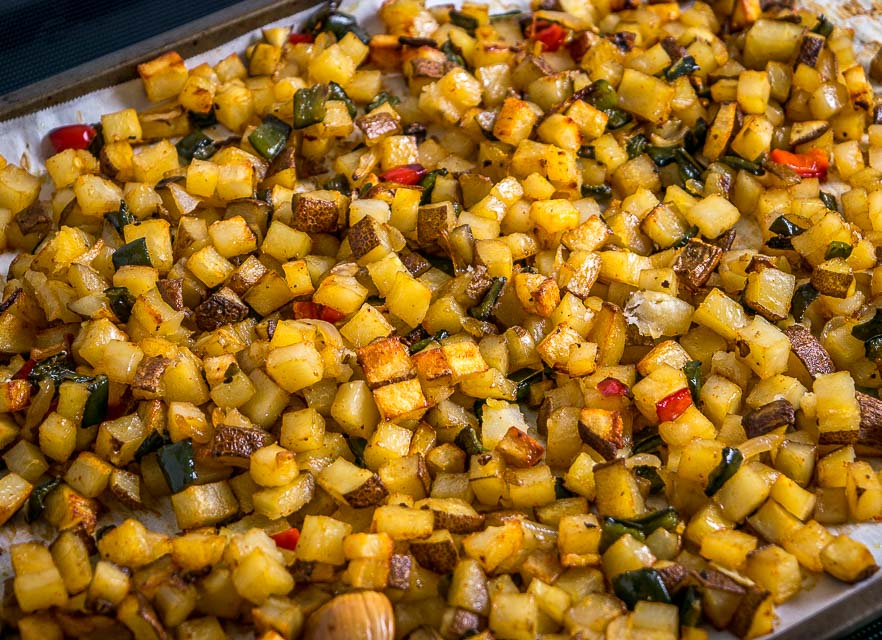 Despite being hands off these Poblano Breakfast Potatoes have incredible flavor. Chop 'em up, throw 'em in the oven, and 30-40 minutes later breakfast is served. So good! mexicanplease.com