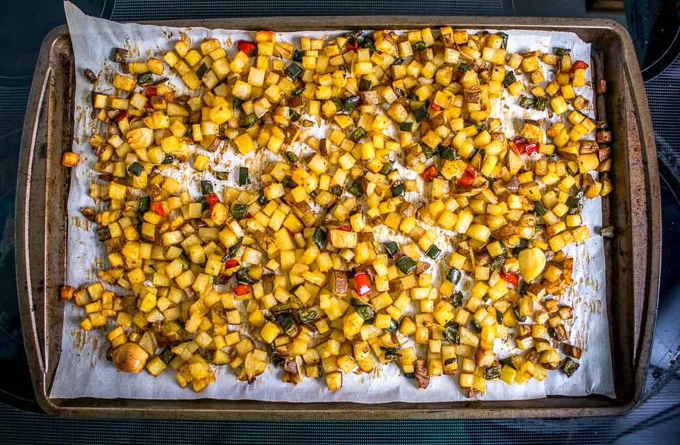 Despite being hands off these Poblano Breakfast Potatoes have incredible flavor. Chop 'em up, throw 'em in the oven, and 30-40 minutes later breakfast is served. So good! mexicanplease.com