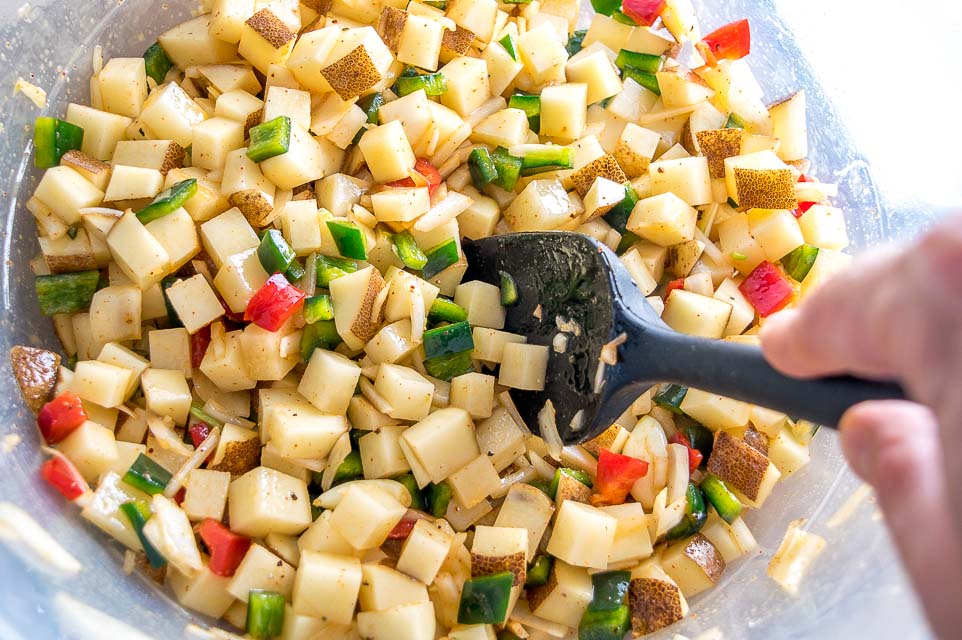 Despite being hands off these Poblano Breakfast Potatoes have incredible flavor. Chop 'em up, throw 'em in the oven, and 30-40 minutes later breakfast is served. So good! mexicanplease.com