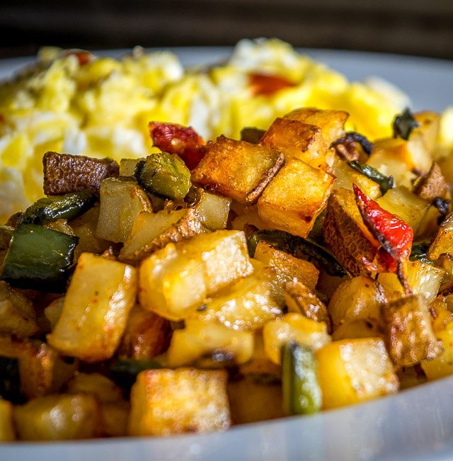 Despite being hands off these Poblano Breakfast Potatoes have incredible flavor. Chop 'em up, throw 'em in the oven, and 30-40 minutes later breakfast is served. So good! mexicanplease.com