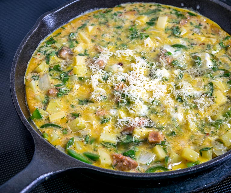 Here's an easy, versatile recipe for a zippy Mexican Frittata. I find the chorizo-jalapeno-cheese combo irresistible but you can always make a vegetarian version too. So good! mexicanplease.com