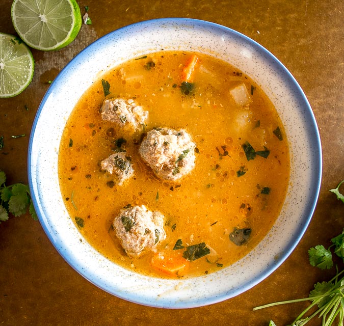 Here is an easy recipe for Albondigas soup. In this version I used all beef, but you could easily use pork or turkey. So good! mexicanplease.com