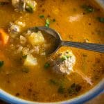 Here's an easy recipe for Albondigas Soup. I used all beef in this version but you could easily use pork or turkey. So good! mexicanplease.com