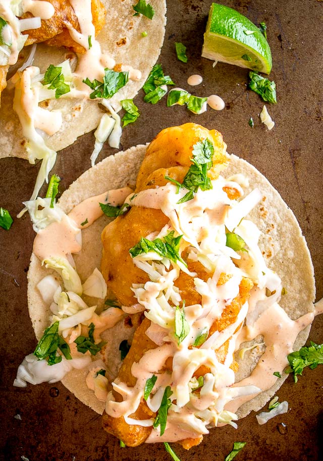 It's tough to beat fried fish drenched in a chipotle crema sauce. These Baja Fish Tacos are also served up with a batch of pickled cabbage -- too good! mexicanplease.com 