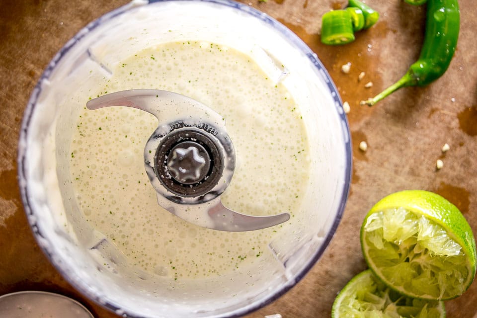 Here's an easy recipe for a zippy version of Lime Crema. If you use yogurt as the base it's worth adding in a bit of fat (mayo or cream) as it will vastly improve the flavor. So good! mexicanplease.com