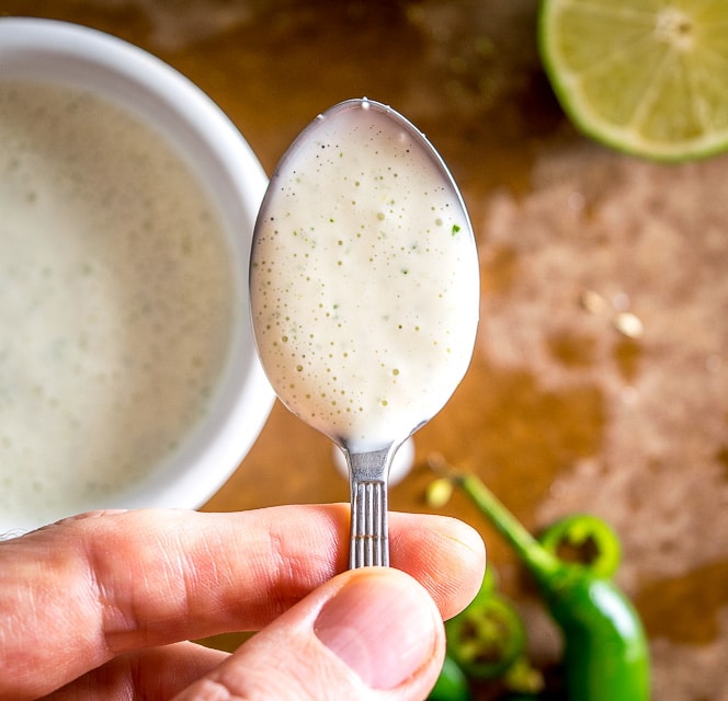 Here's an easy recipe for a zippy version of Lime Crema. If you use yogurt as the base it's worth adding in a bit of fat (mayo or cream) as it will vastly improve the flavor. So good! mexicanplease.com
