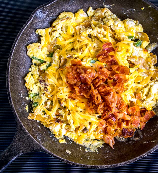 adding bacon to migas