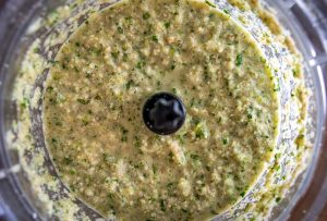 This is a delicious Green Mole sauce that works wonders on grilled meats. You'll need some pepitas (pumpkinseeds) to make the sauce -- and don't forget to roast them first. So good! mexicanplease.com