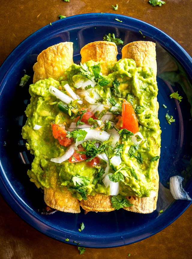 Adding cream cheese to your taquitos is a massively rewarding shortcut to take! We're also using some Tomatillo Chipotle Salsa in this batch -- so good! mexicanplease.com