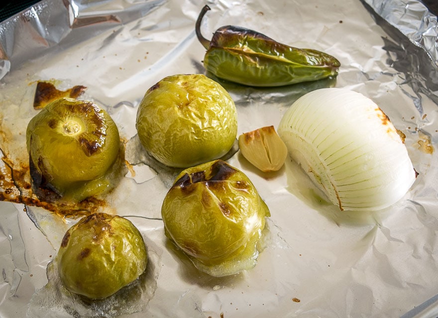 Here are four different ways to make Salsa Verde -- I typically use the oven to roast the tomatillos but the broiler comes in a strong second. mexicanplease.com