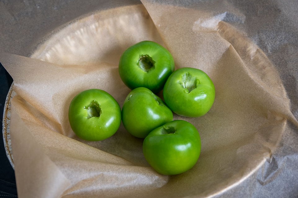 roasting tomatillos