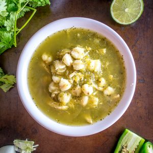 Here's an easy Pozole Verde recipe that uses roasted poblanos to give the sauce some real flavor -- so good! mexicanplease.com