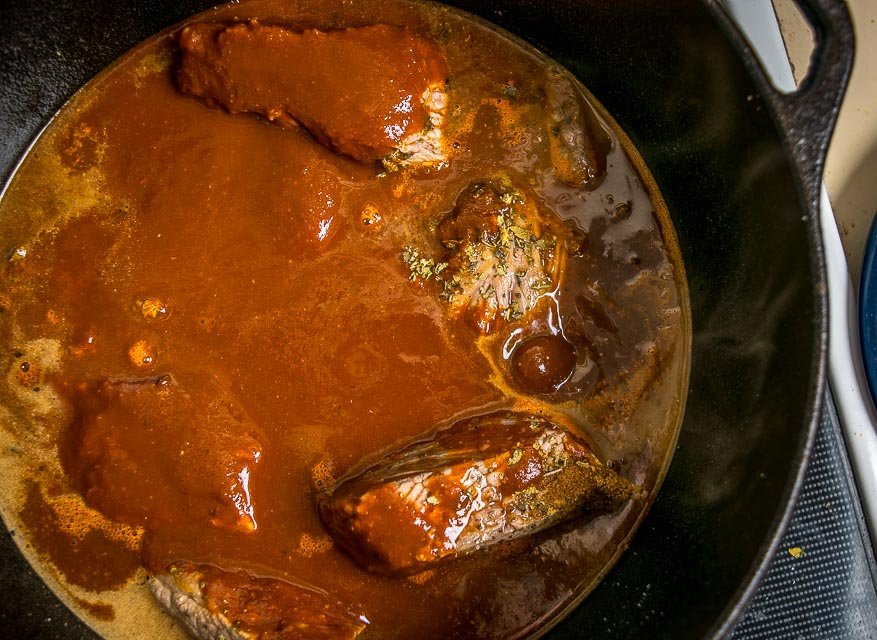 Lately, I've been simmering brisket in some homemade enchilada sauce to make big batches of Mexican Shredded Beef. Yum!! mexicanplease.com