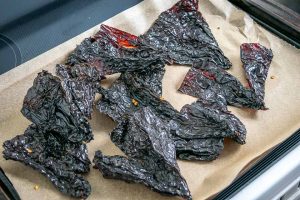 Roasting Ancho Chiles in the oven.