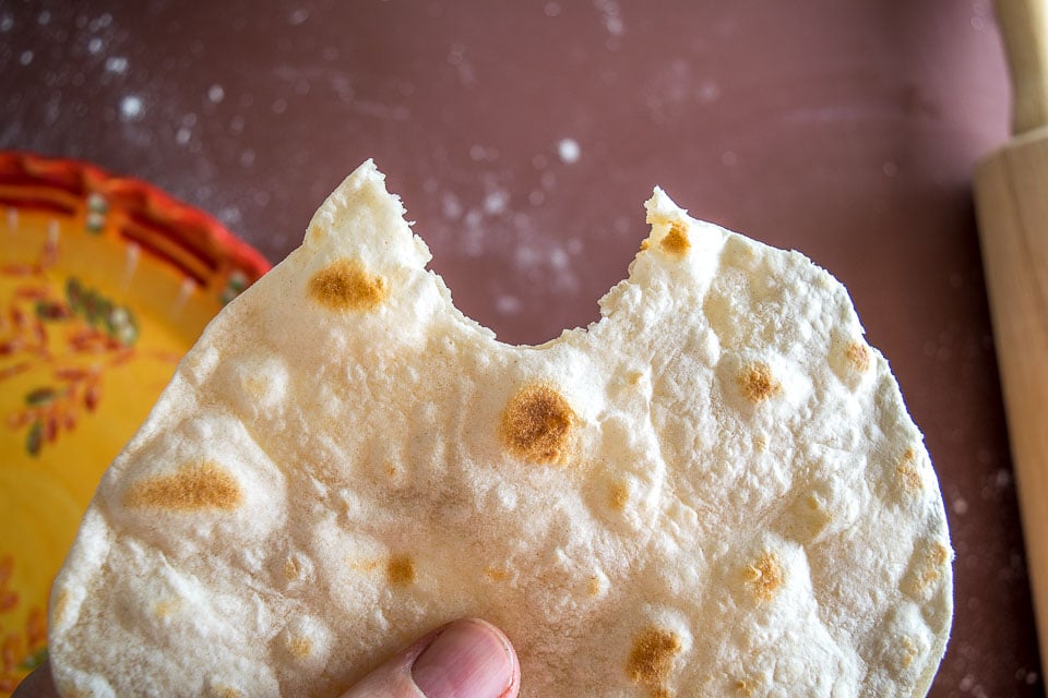 Bacon-Fat Flour Tortillas Recipe