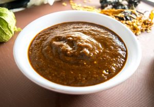This is a great Salsa to get you familiar with the flavor of Pasilla Chiles -- earthy, fruity, with mild heat. But don't confuse them with Anchos! mexicanplease.com