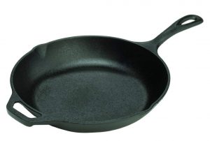 Lodge cast iron skillet with sloped edges