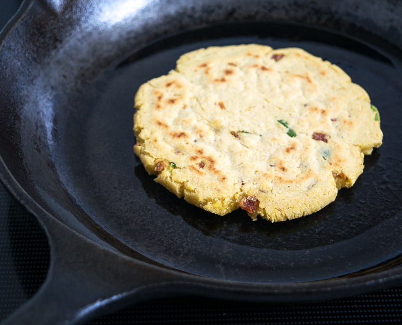 Frying Gorditas.