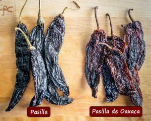 What's the difference between Pasilla and Pasilla de Oaxaca chiles?