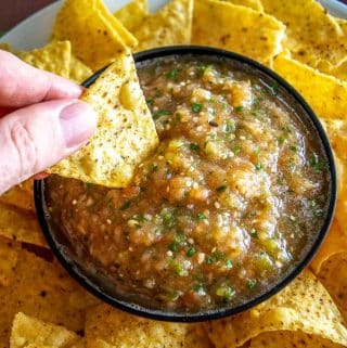 This is a delicious Salsa to add to your repertoire! It uses both tomatoes and tomatillos to create a completely unique flavor. Yum!! mexicanplease.com