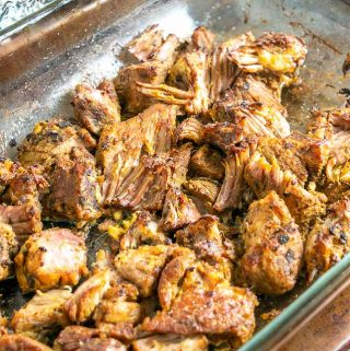 Carnitas after crisping under the broiler for 5-10 minutes